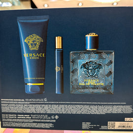 VERSACE EROS(M)2024(H/B)(LI FREE)3PC SET(3.4oz edt sp,10ml edt sp, 5.0oz Shower Gel)