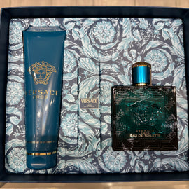 VERSACE EROS(M)2024(H/B)(LI FREE)3PC SET(3.4oz edt sp,10ml edt sp, 5.0oz Shower Gel)